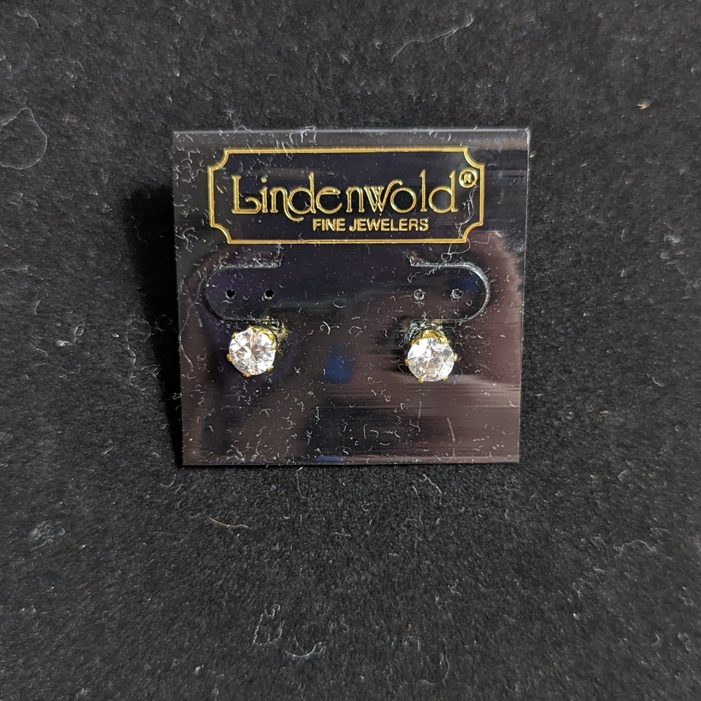 Lindenwold White CZ Stud Earrings